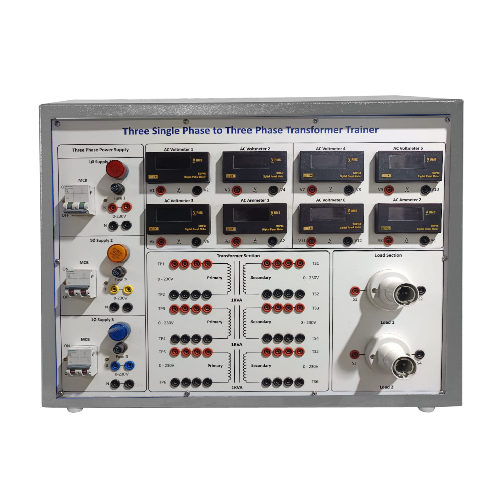 A-ET30 Three Single Phase to Three Phase Transformer Trainer